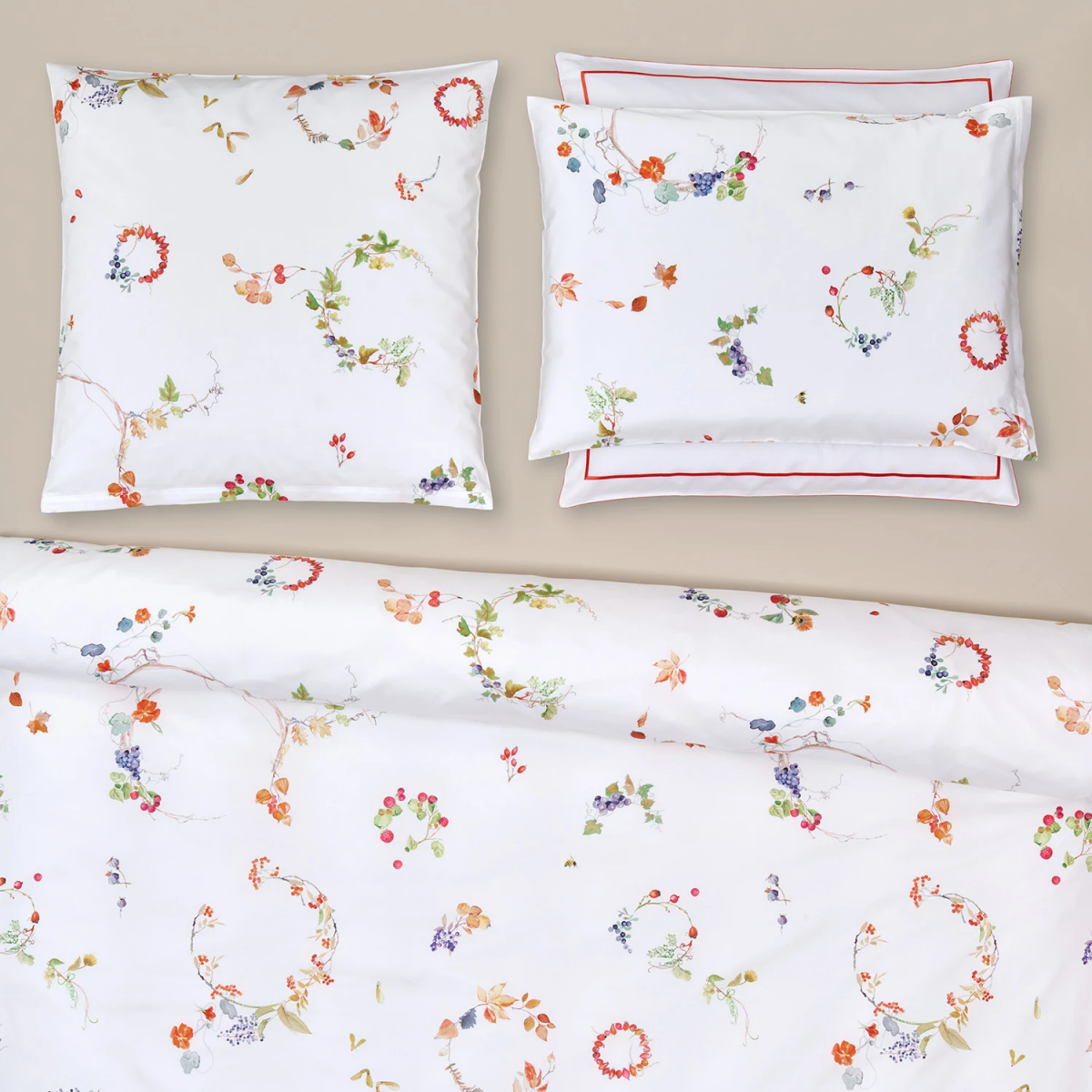 Fischbacher Bettwäsche Indian Summer D85 Satin Kopfkissenbezüge